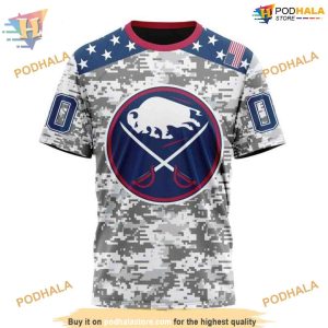 Camo Veterans Day Design NHL Buffalo Sabres 3D Hoodie Special Edition 3