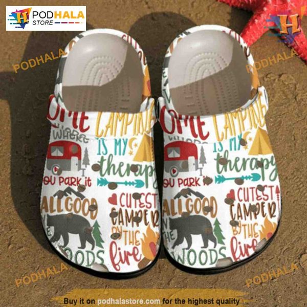 Camping Sticker Crocs Shoes, Camping Life Inspiration, Funny Xmas Gifts