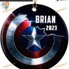 Captain America Maverl 2023 Ornament, Custom Hero Ceramic Gift with Name