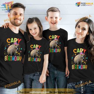 Capy Birthday Funny Capybara Animals Boys Girls Birthday Shirt 3