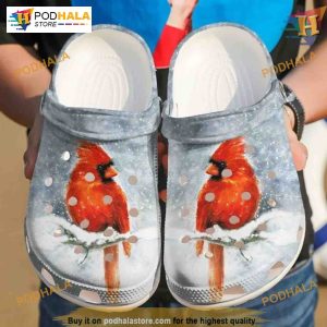 Cardinal Winter Snow Crocs, Christmas New Year Gift, Perfect for Loved Ones