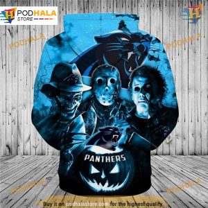 Carolina Panthers Hoodie 3D Affordable Horror Night Carolina Panthers Merchandise 2