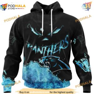 Carolina Panthers Hoodie 3D Devil Eyes Theme, Carolina Panthers Gifts