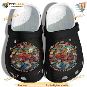 Carp Fish Vintage Style Crocs, Swimming In A Fish Bowl, Great Xmas Gifts