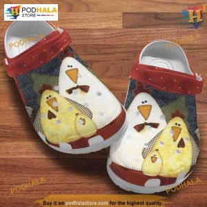 Cartoon Chicken Family Crocs, Best Chicken Lovers Gift, Comfort Footwear