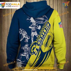 Cartoon Player Los Angeles Rams 3D Hoodie Sweatshirt 2