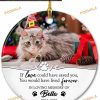 Cat Dog Memorial 2023 Personalized Ceramic Ornament, Custom Photo Christmas Keepsake