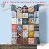Cat Lover's Quilt-Style Blanket, Personalized Cat Blanket, Custom Kitty Gift