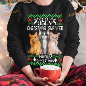 Cats Ugly Christmas Shirt Tee, Matching Family Xmas Shirt