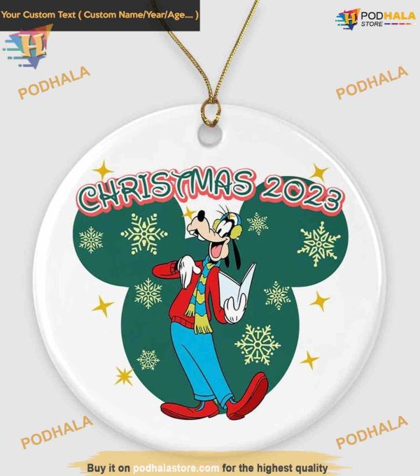Celebrating with Goofy Ornament, 2023 Disney Xmas Decorations