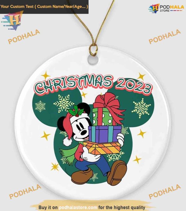 Celebrating with Mickey Ornament, 2023 Disney Christmas Tree Decor