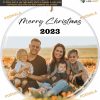 Ceramic Custom Photo Text Ornament 2023 Personalized Christmas Tree Decor