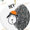 Ceramic Wearing Lamb 2023 Ornament, Christmas Tree Xmas Gift