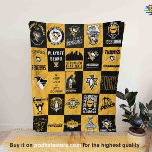 Champions of Pittsburgh Yellow Penguins Fleece Blanket