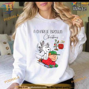 Charlie Brown Christmas Snoopy Shirt, Cartoon Dog Festive Wear