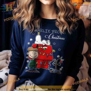 Charlie Brown and Snoopy Retro Christmas Sweatshirt Funny Xmas Gift 3