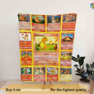 Charmander Card Collector, PKM Fleece Throws, Funny Xmas Gifts