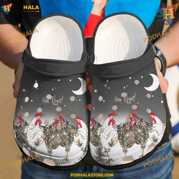 Cheery Chickens Crocs Classic Comfort, Funny Crocs for Kids and Adults