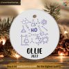 Chemistry Theme Christmas Ornament, Personalized Gift for Chemists