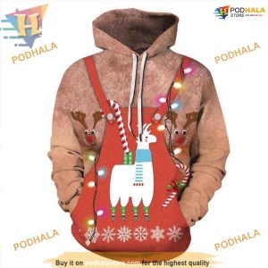 Chest Muscle Xmas 3D Hoodie, A Funny Christmas Gift