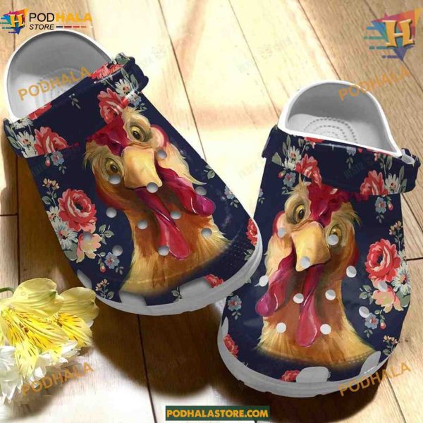 Chic Chick Vibes Stylish Chicken Crocs, Classic Clogs for Trending Gifts