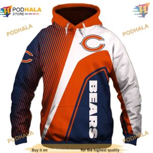 Chicago Bears 3D Hoodie Sweatshirt gift for men, NFL Chicago Bears Apparel