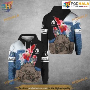 Chicken Art 3D Funny Christmas Hoodie, Funny Xmas Gifts