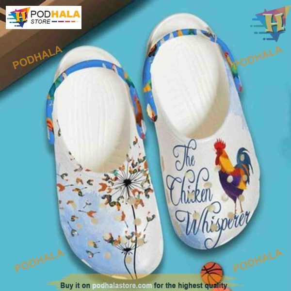 Chicken Dandelion New Year Crocs, Whisperer Design, Chicken Lover Gift