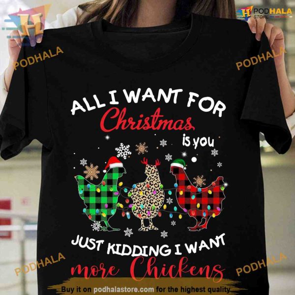 Chicken Lovers Xmas Wish Shirt, Hilarious Funny Christmas Gift Ideas