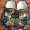 Chicken Rooster Nature Flower 3D Crocs, Perfect for Nature-Loving Adults