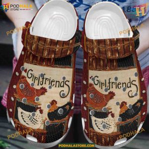 Chickens Girl Friends Rubber Crocs, Ideal Gifts for Lovers of Funny Crocs
