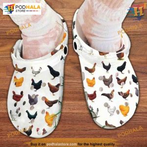 Chickens Slippers Crocs, Funny Family Footwear, Ideal for Chicken Fans