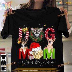 Chihuahua Dog Mom Christmas Shirt, Pet Lovers' Matching Family Christmas Shirt