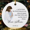 Christian Baby Memorial Personalized Ornament, Cherished Remembrance