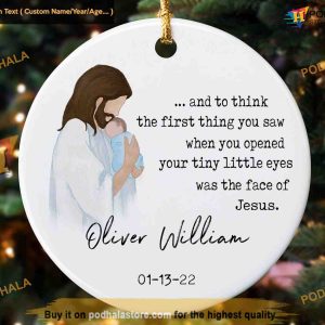 Christian Baby Memorial Personalized Ornament, Cherished Remembrance