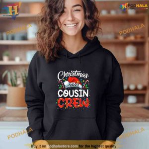 Christmas 2023 Cousin Crew Santa Hat Men Women Kids Shirt Hoodie