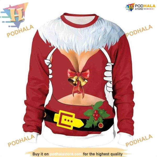 Christmas Bell 3D Red Hoodie, Funny Christmas Gift Ideas