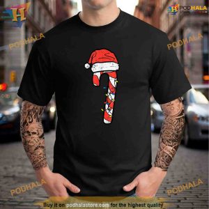 Christmas Candy Cane Santa Xmas Kids Toddler Youth Women Men Shirt Hoodie