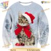 Christmas Cat 3D Print Hoodie, Funny Xmas Gifts