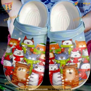 Christmas Cats Classic Clogs Crocs, Funny Christmas Gift Ideas