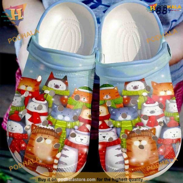 Christmas Cats Classic Crocs, Creative Xmas Gift Ideas for Cat Owners