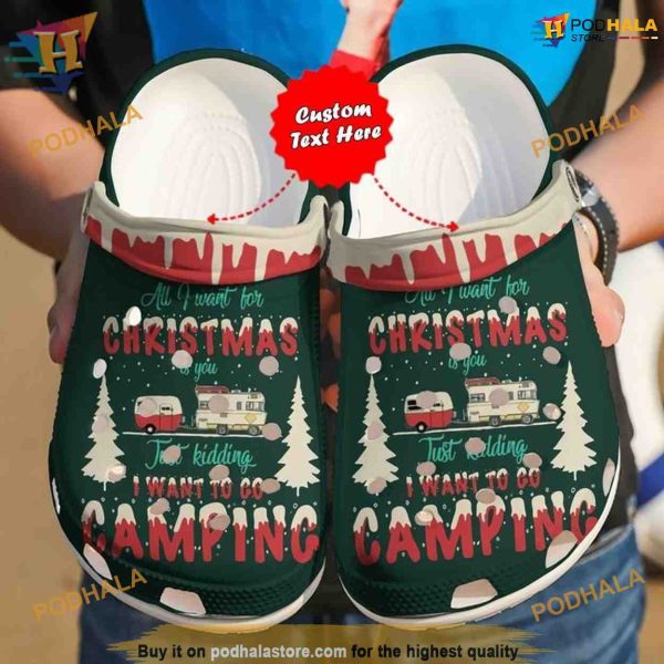 Christmas Crocs All I Want Camping Clogs, Creative Xmas Gifts