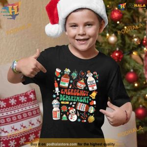 Christmas ER Nurse Emergency Department ER Ed Nurse Tech Shirt