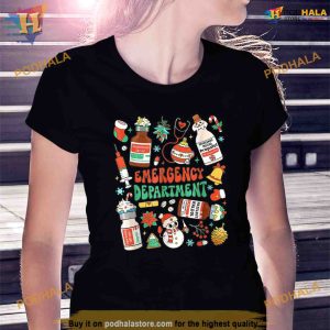 Christmas ER Nurse Emergency Department ER Ed Nurse Tech Shirt 2 1
