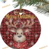 Christmas Elk 2023 Ornament, Red Black Plaid Decor, Family Winter Tree Decoration