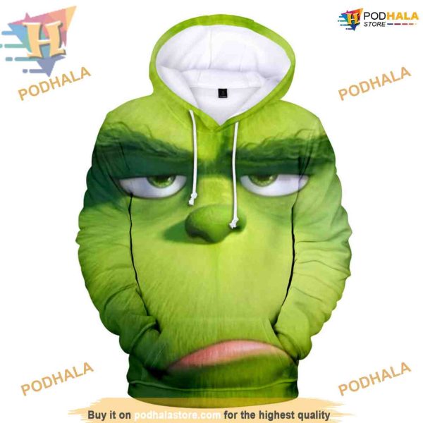 Christmas Grinch Mischief 3D Hoodie, Ideal Funny Xmas Gifts
