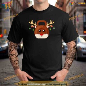 Christmas Gym Workout Reindeer Kettlebell Xmas For Gym Lover Shirt Hoodie 3