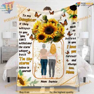 Christmas Hug for Daughter - Personalized Mother's Day Blanket