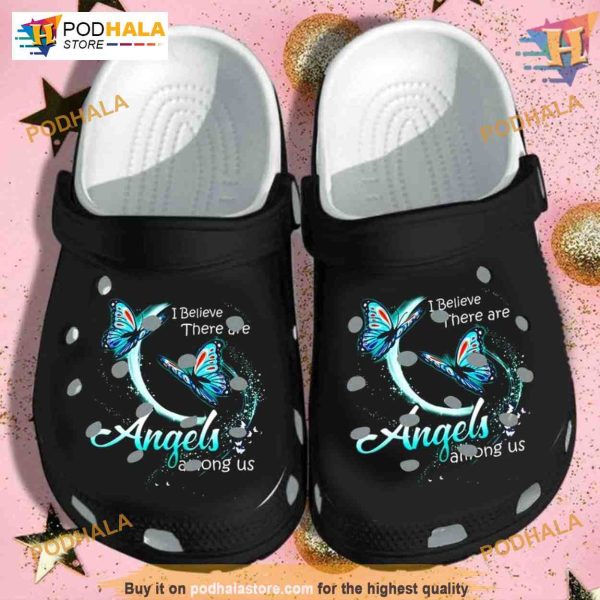 Christmas I Believe Butterfly Crocs, Angels Among Us Theme, Great Gifts