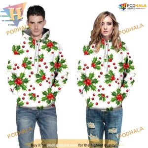 Christmas Tree 3D Hoodie Print, Creative Xmas Gift Choice